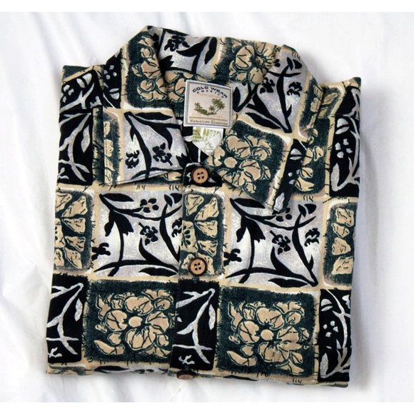 Cold Wear Mens Short Sleeve Button Shirt Hawaiian - Picture 4 of 5